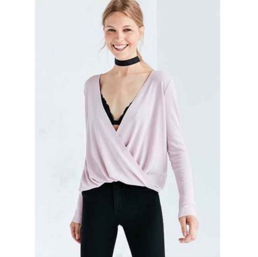 Urban Outfitters Project Social T grey waffle knit long sleeve top size … - Picture 6 of 9
